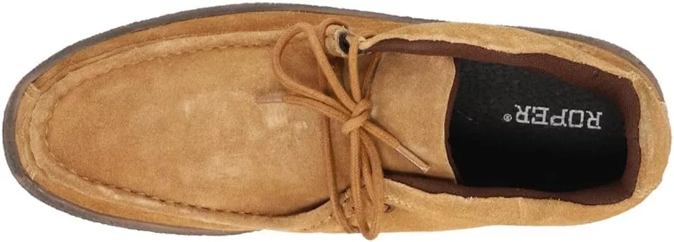 Roper Men's Lace Up Leather Faux Crepe Tan Suede Chukka Casual Shoes 0993-2780 Casual Stylish Look