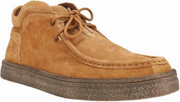 Jungle Path Roper Men's Lace Up Leather Faux Crepe Tan Suede Chukka Casual Shoes 0993-2780