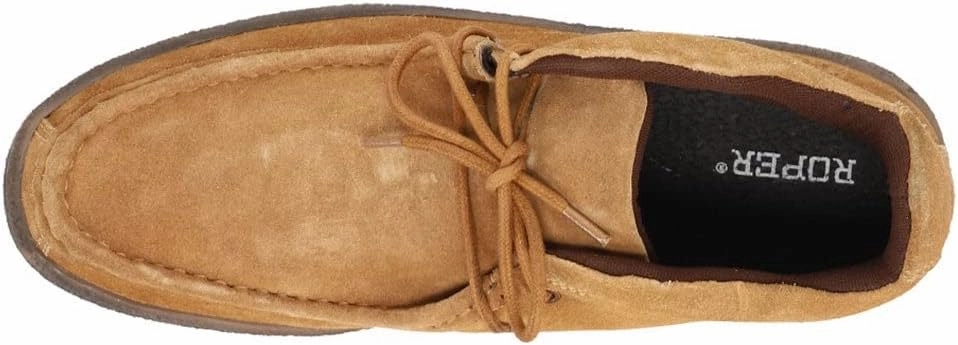 Roper Men's Lace Up Leather Faux Crepe Tan Suede Chukka Casual Shoes 0993-2780 Casual Stylish Look
