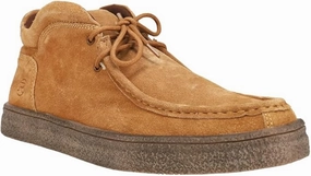 Jungle Path Roper Men's Lace Up Leather Faux Crepe Tan Suede Chukka Casual Shoes 0993-2780