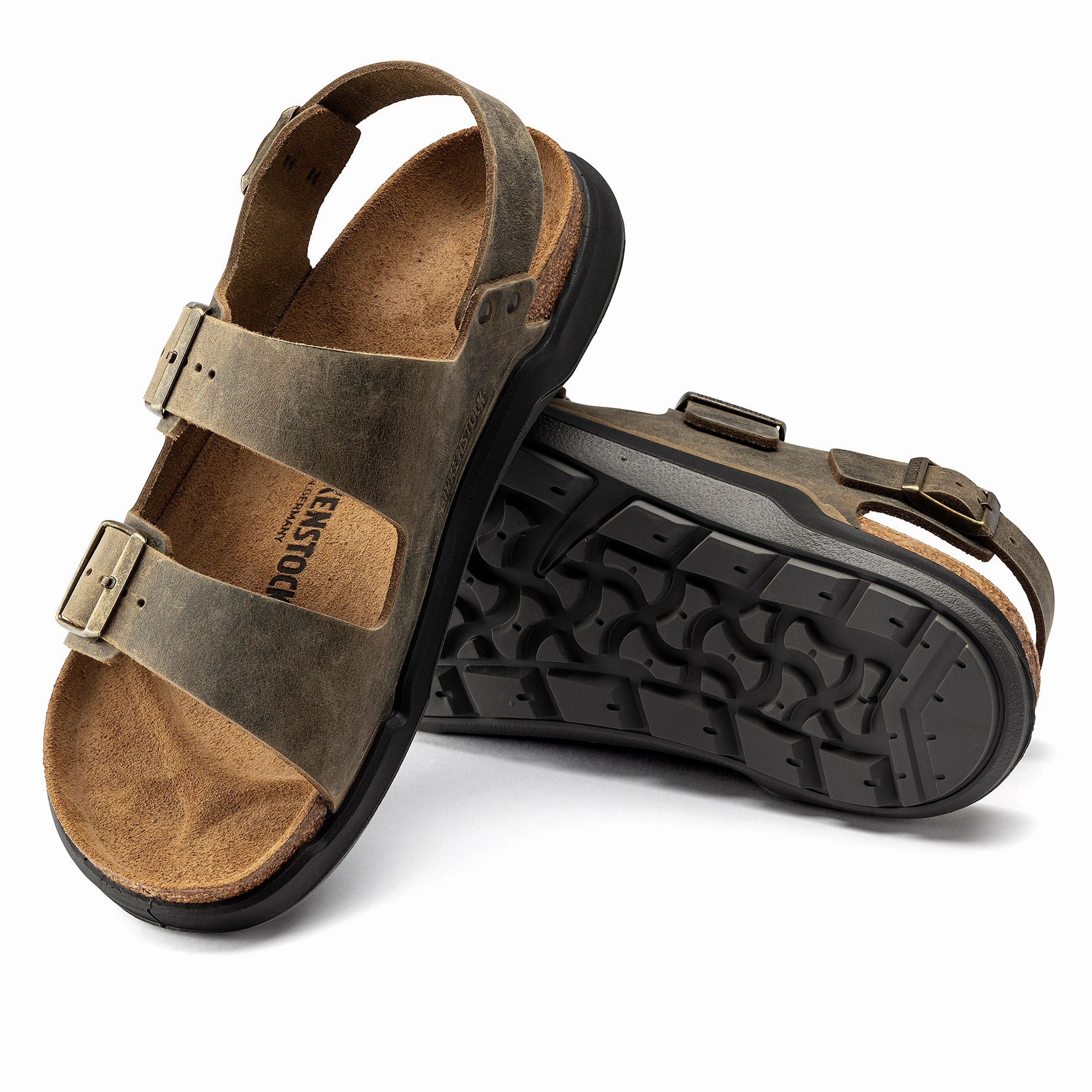 Milano Cross Town Arctic Faded Khaki Waxy Leather Durable Walk Modern Design