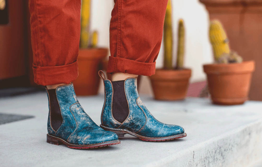 Bed Stu Women's Nandi Dark Teal Lux Leather Ankle Boot F301008 Handmade Craft