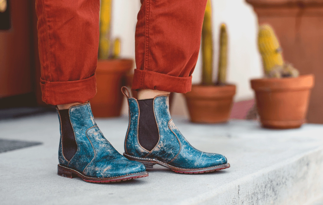 Street Utility Bed Stu Women's Nandi Dark Teal Lux Leather Ankle Boot F301008