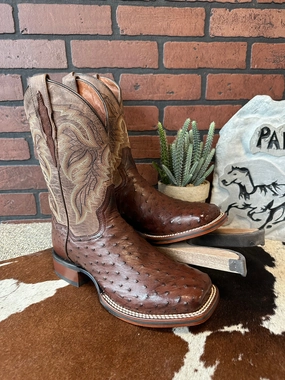 Chelsea Design Dan Post Men's Alamosa Full Quill Ostrich Square Toe Cowboy Boots DP3875