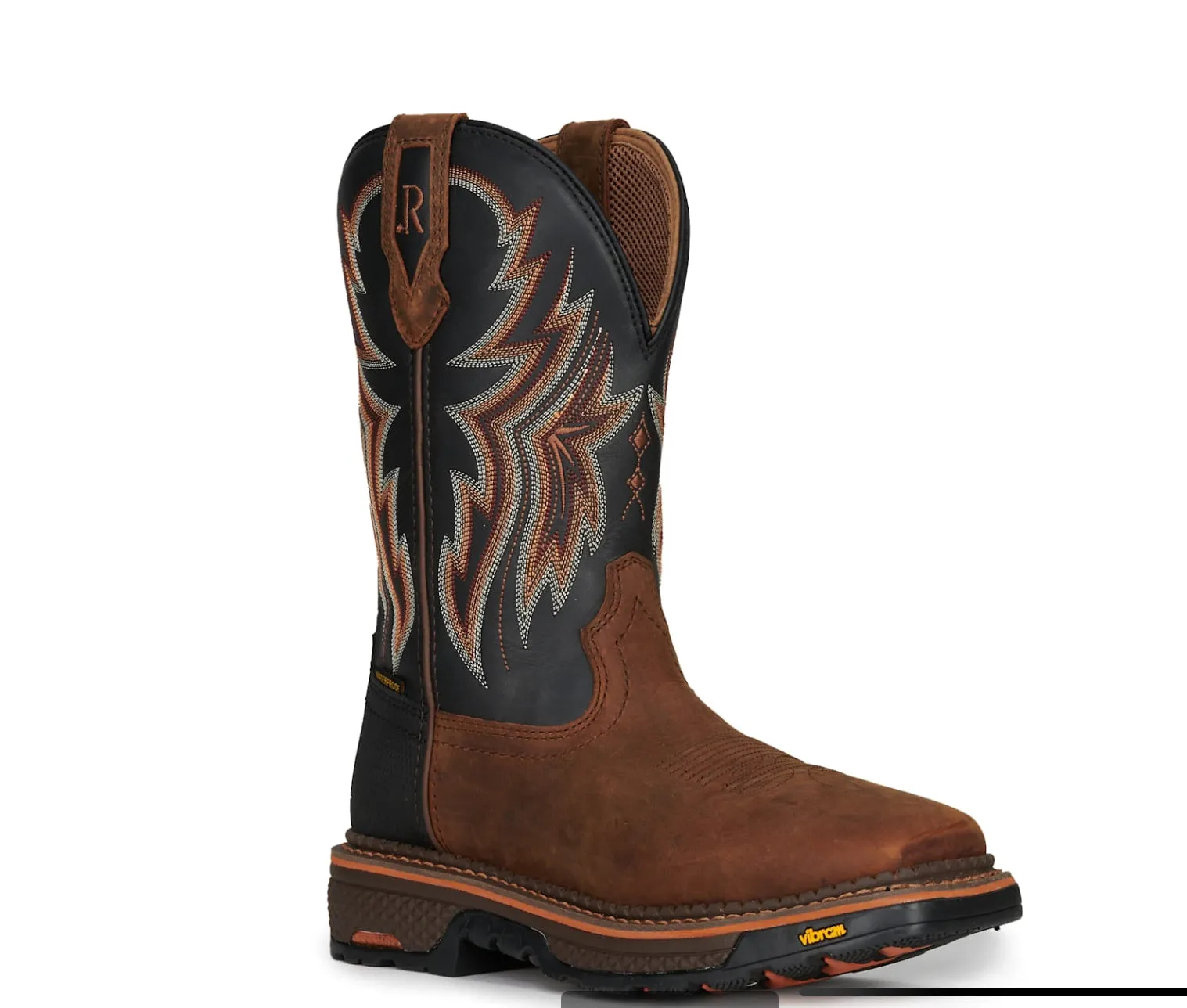 compression Functional Wear R. Watson Men's Peanut Cowhide & Black Vibram Sole Waterproof Work Boots RW1204W