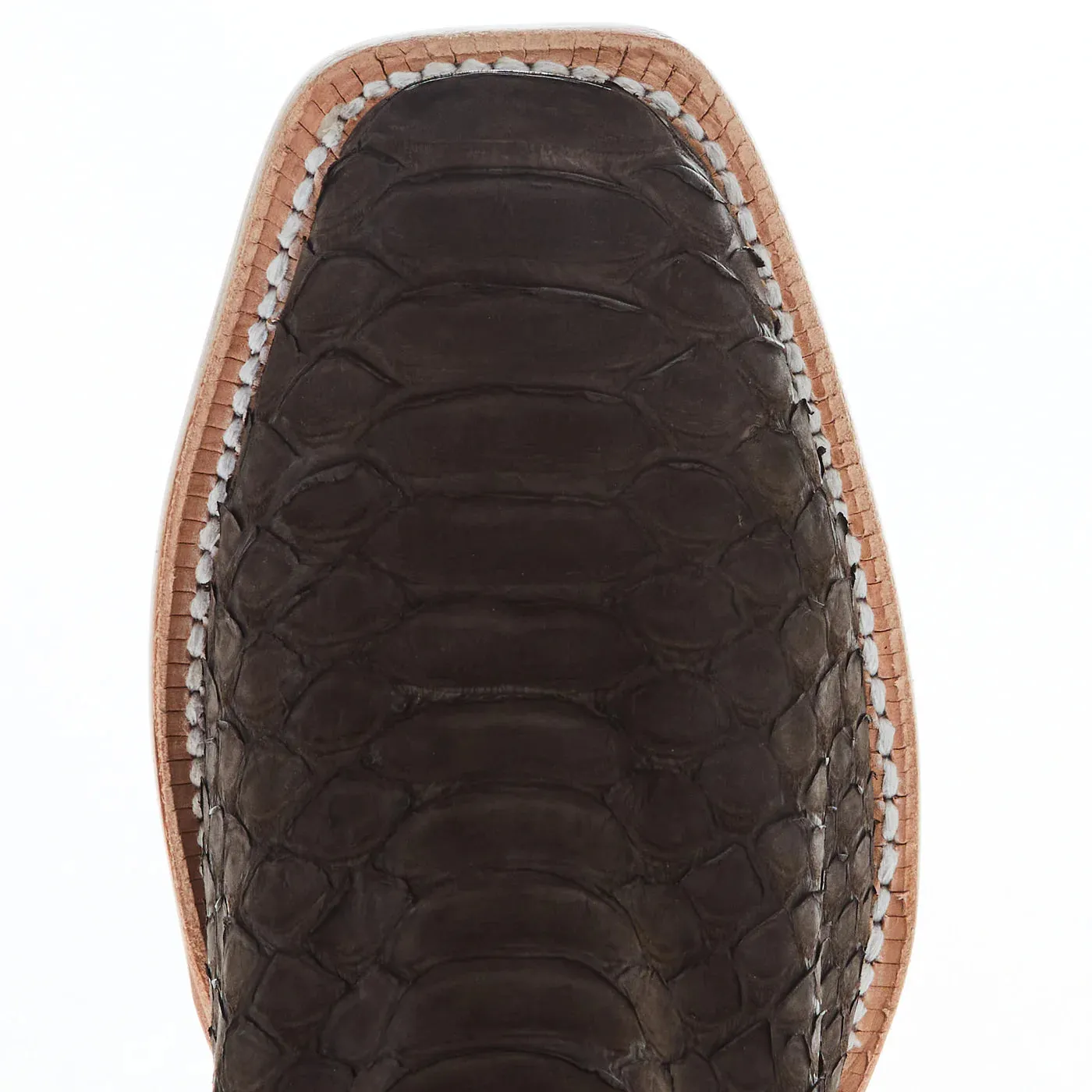 R. Watson Women's 17" Matte Chocolate Nubuck Python Narrow Square Toe Western Cowgirl Boots RWL7216-1 Thermal Protection