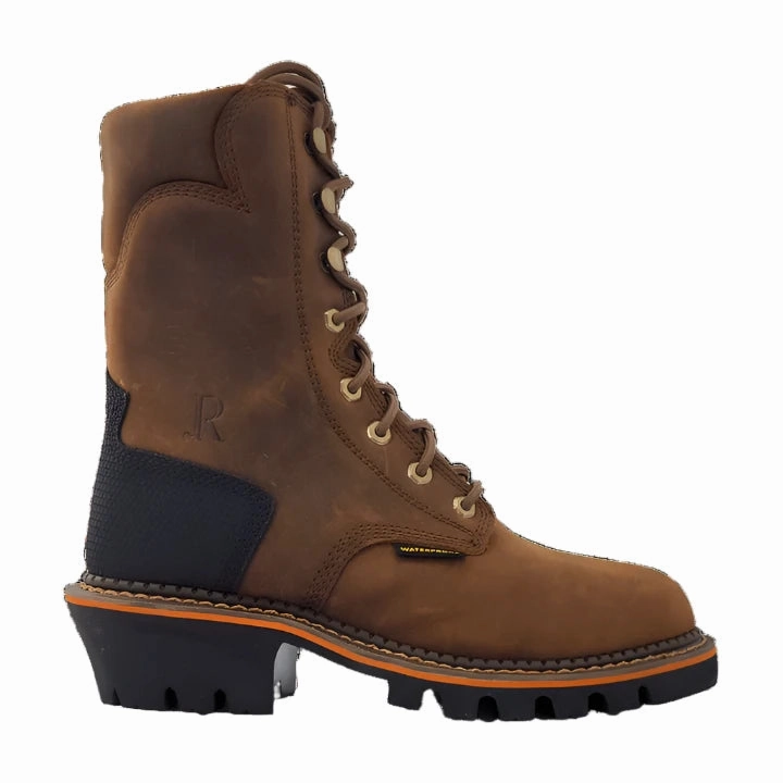 R. Watson Men's 8 Lace Up Composite Toe Waterproof Logger Work Boot RW1300-CT-W Outdoor