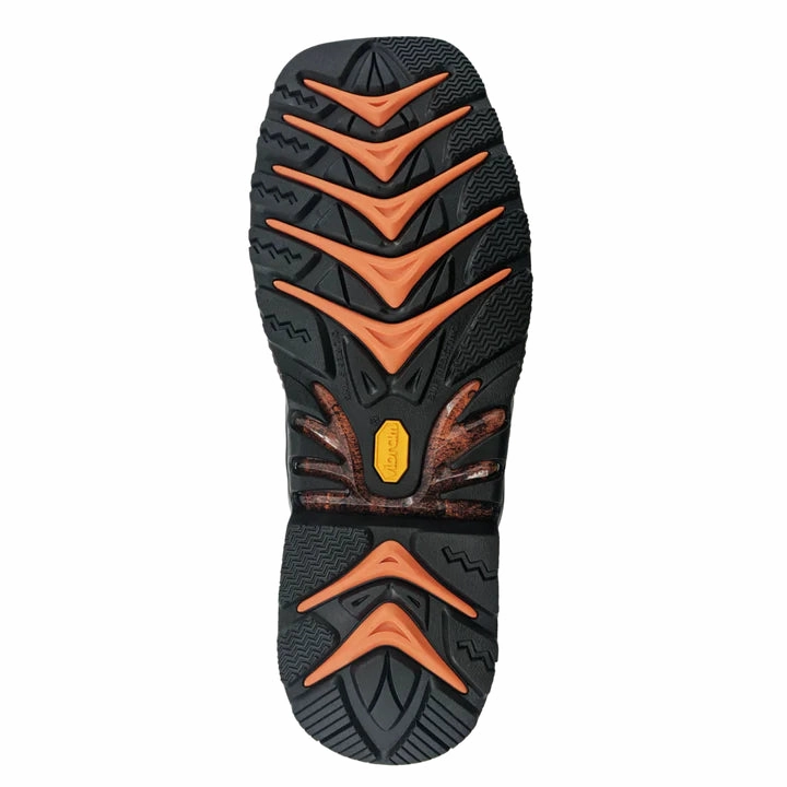 light texture R. Watson Men's Peanut Cowhide & Black Vibram Sole Waterproof Work Boots RW1204W