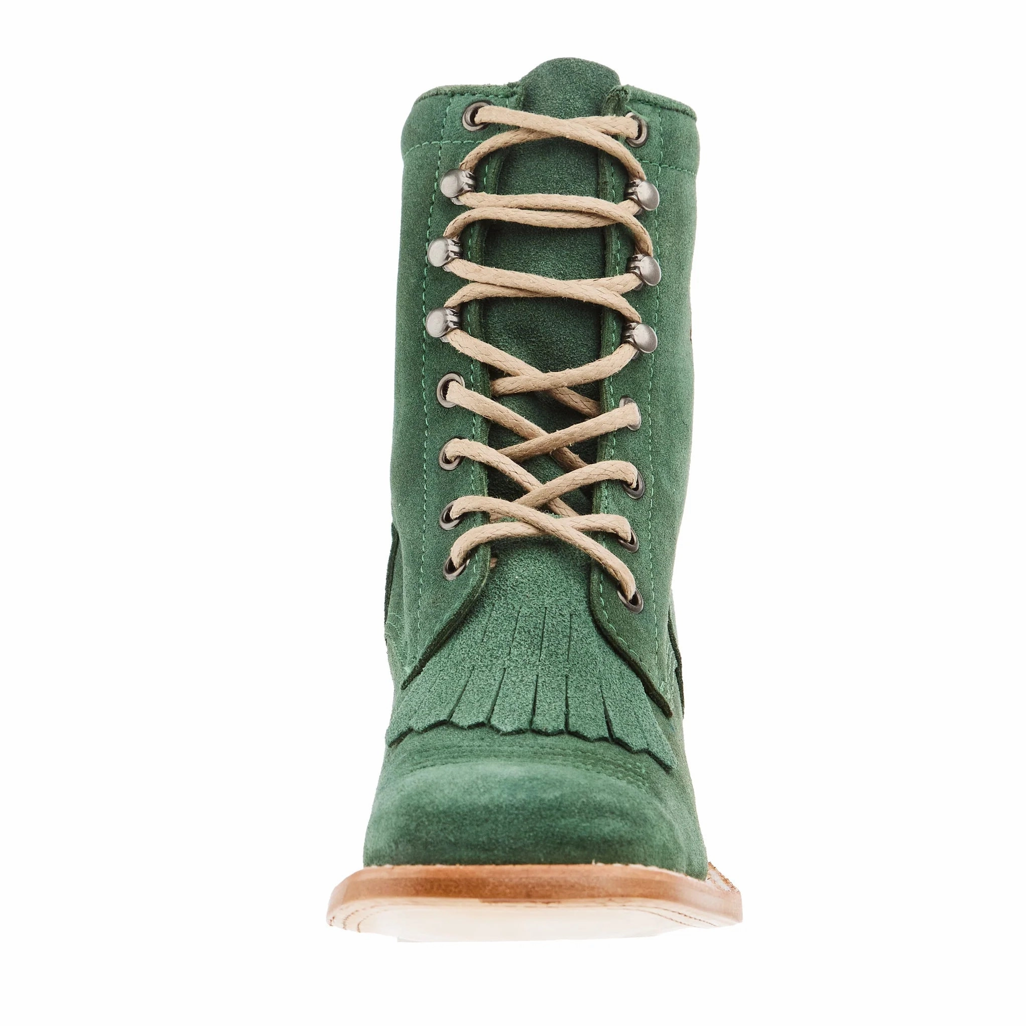 Work Fashion Snow Grip R. Watson Women's Teal Green Roughout Square Toe Lacer Boots Roper Boots RWL8915-2