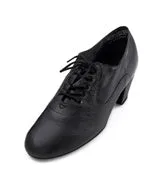 Raymond -- Men's 1.5" Latin Ballroom Oxford -- Black Breathable Road Trip