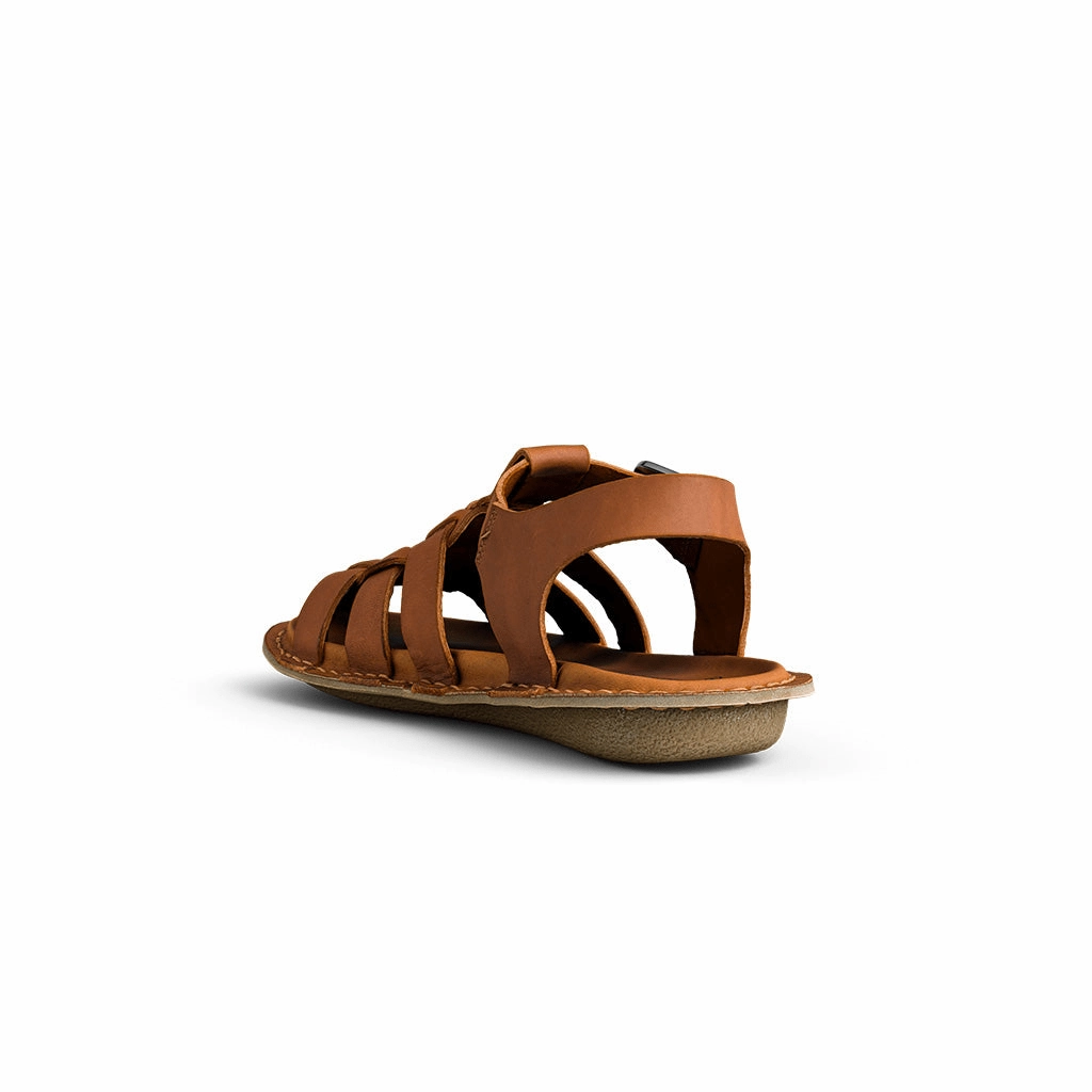Easy Look Toe Post Design Capri | Leather | Cognac Brown