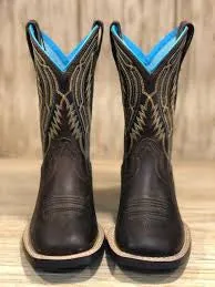 Ariat Toddler & Childrens Chute Boss Brown Leather Square Toe Cowboy Boots 10023080 Outdoor Purpose Training