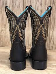 Ariat Toddler & Childrens Chute Boss Brown Leather Square Toe Cowboy Boots 10023080 Urban Comfort Synthetic