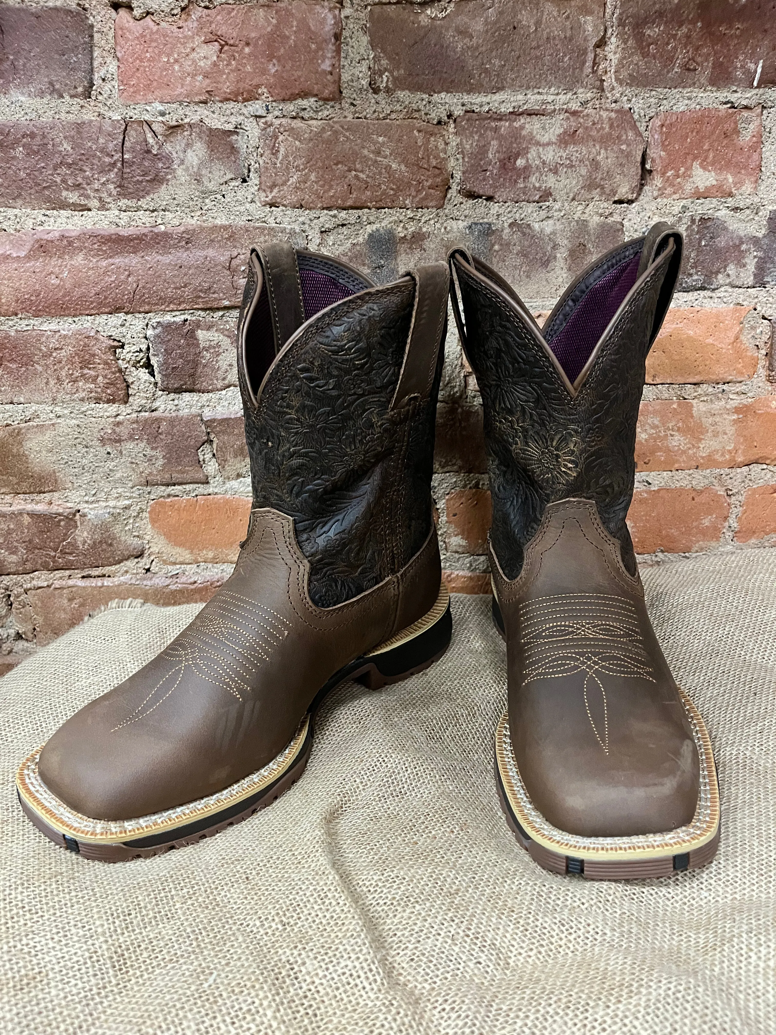 Work Boots Ready Rocky Women's Rosemary Cinnamon Brown Western Work Boots RKW0413