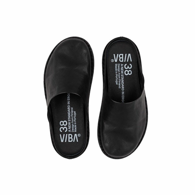 Roma | Leather | Preto Black Cushioned Shock absorption