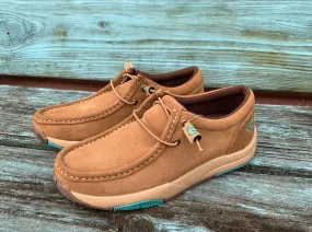 Roper Women's Tan Suede Lace Up Driving Moc Casual Shoe 1662-2921 Sand Step