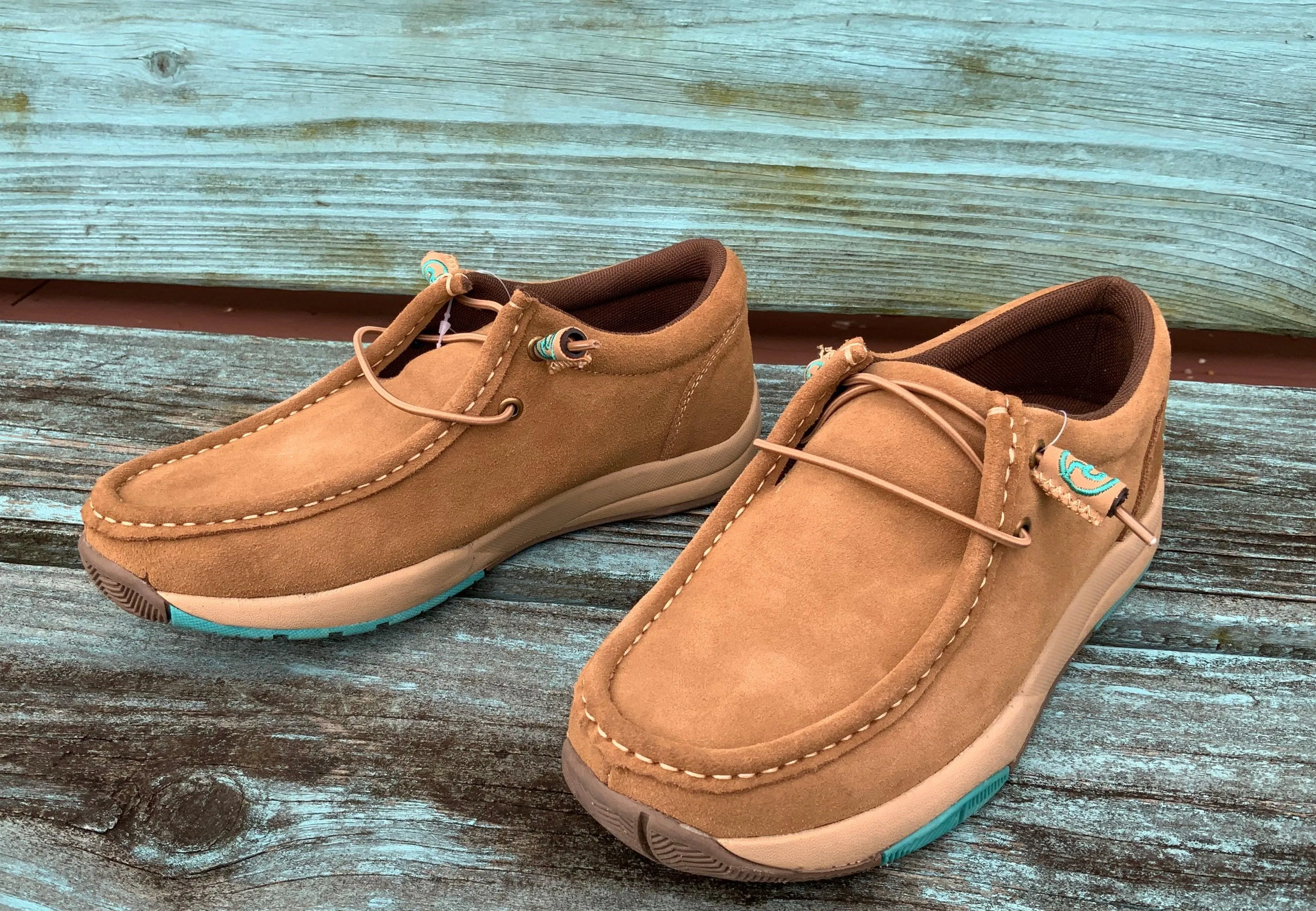 Foam Base Balance Fit Roper Women's Tan Suede Lace Up Driving Moc Casual Shoe 1662-2921