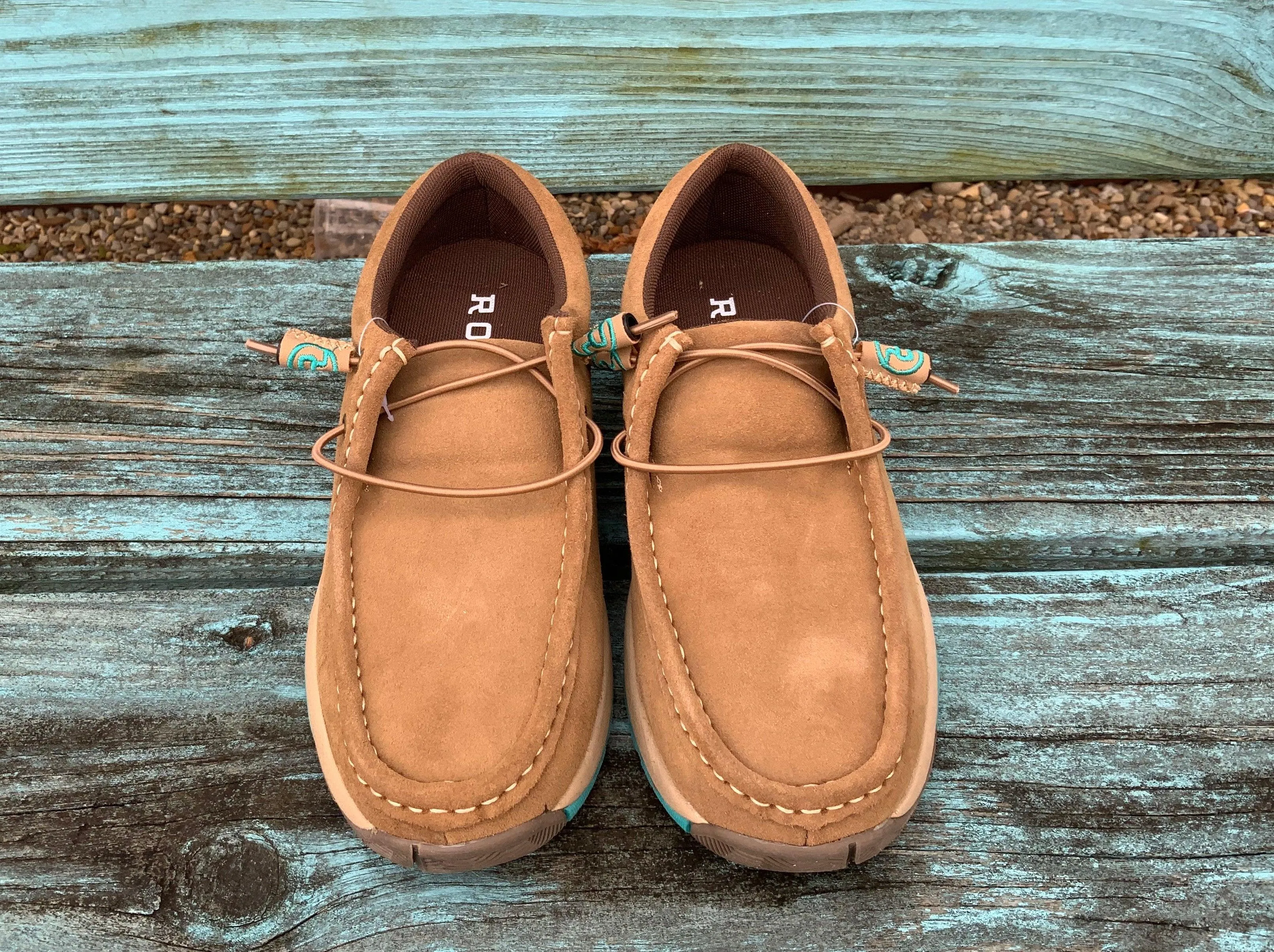 Insole Comfort Roper Women's Tan Suede Lace Up Driving Moc Casual Shoe 1662-2921