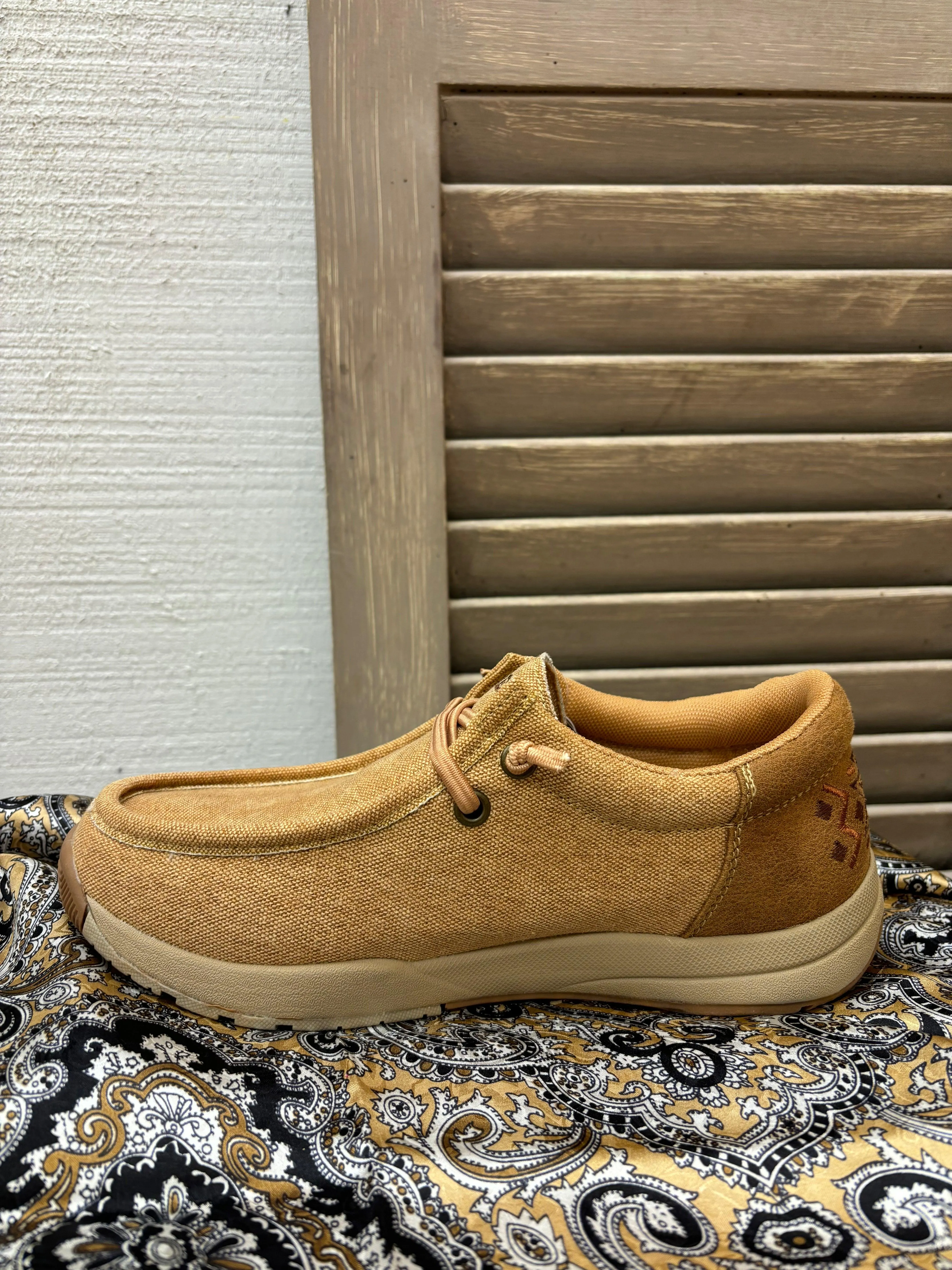 Deep Black Roper Women's Vintage Tan Canvas Chukka Casual Shoe 1663-3415