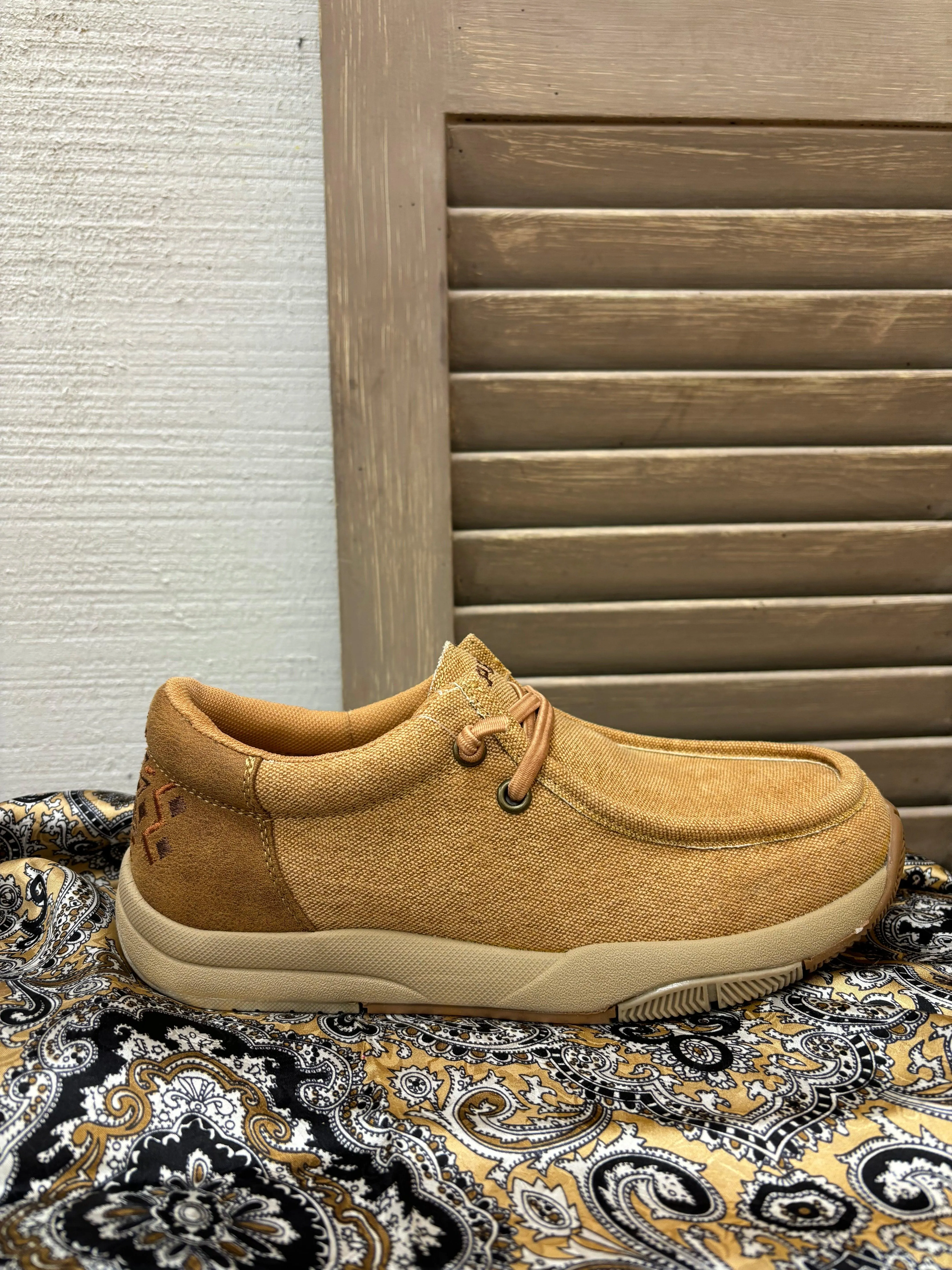 Roper Women's Vintage Tan Canvas Chukka Casual Shoe 1663-3415 Shock Resistant Synthetic Upper