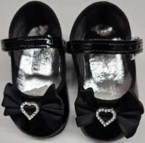Rosia -- Infant's Mary Jane Strap Shoe -- Black Patent Grace Walk