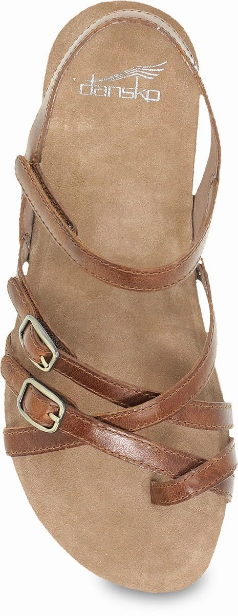 Roslyn | Waxy Burnished | Tan Lightweight Base wedge sandals