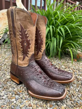 Black Jack Mens Brown Genuine Snapping Turtle Square Toe Western Cowboy Boots BR2053-96 Practical Build Lace Up Style