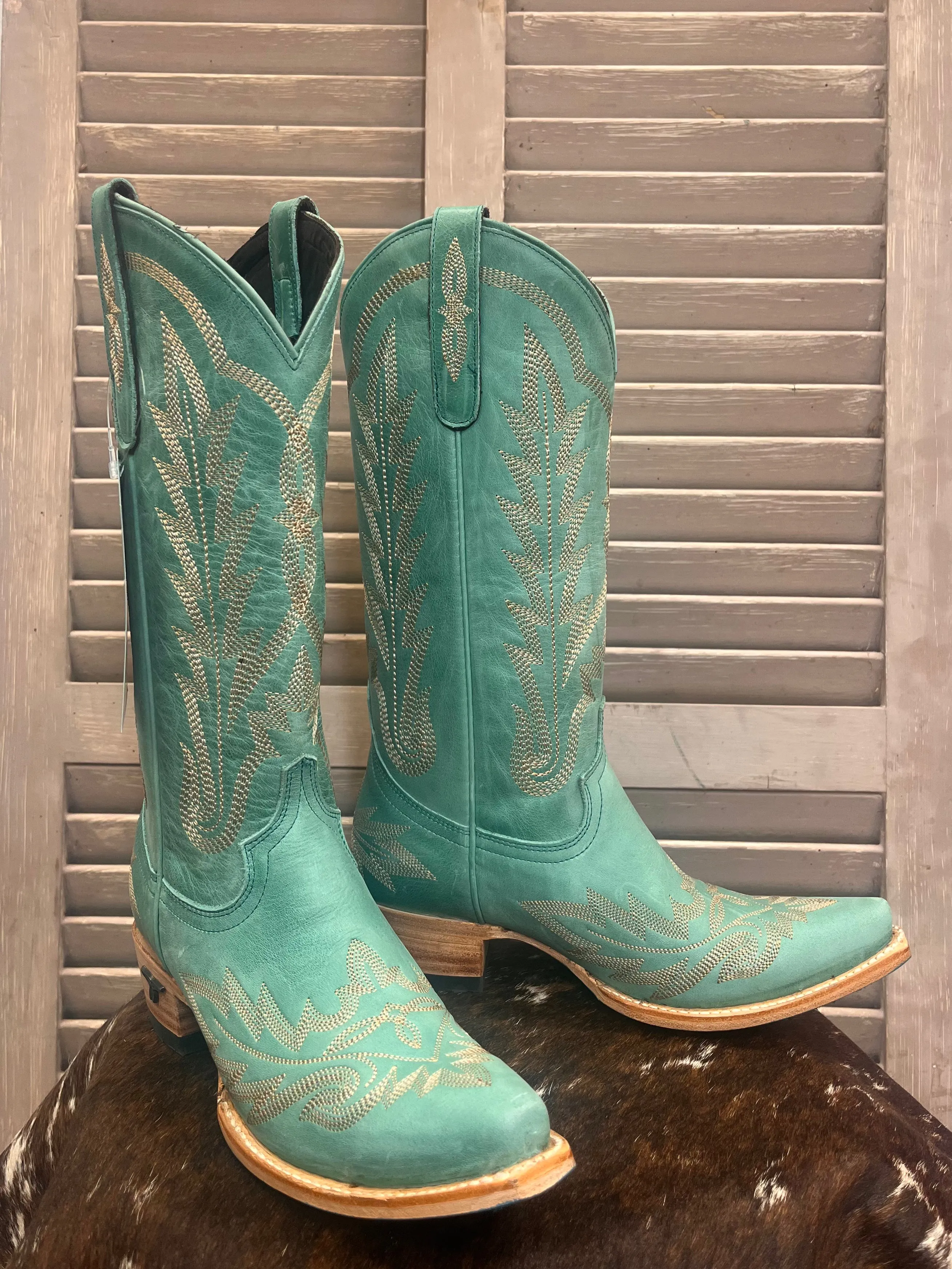 Lane Boots Womens Taos Turquoise Lexington Cowgirl Boots LB0488P Western Style