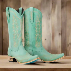 Rugged Function Breathable Upper Lane Boots Womens Taos Turquoise Lexington Cowgirl Boots LB0488P