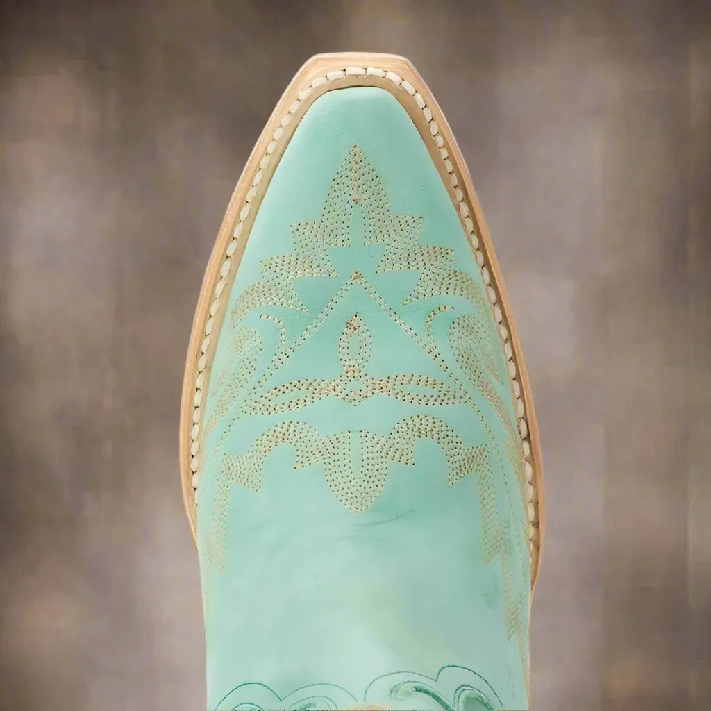 London Edge Lane Boots Womens Taos Turquoise Lexington Cowgirl Boots LB0488P