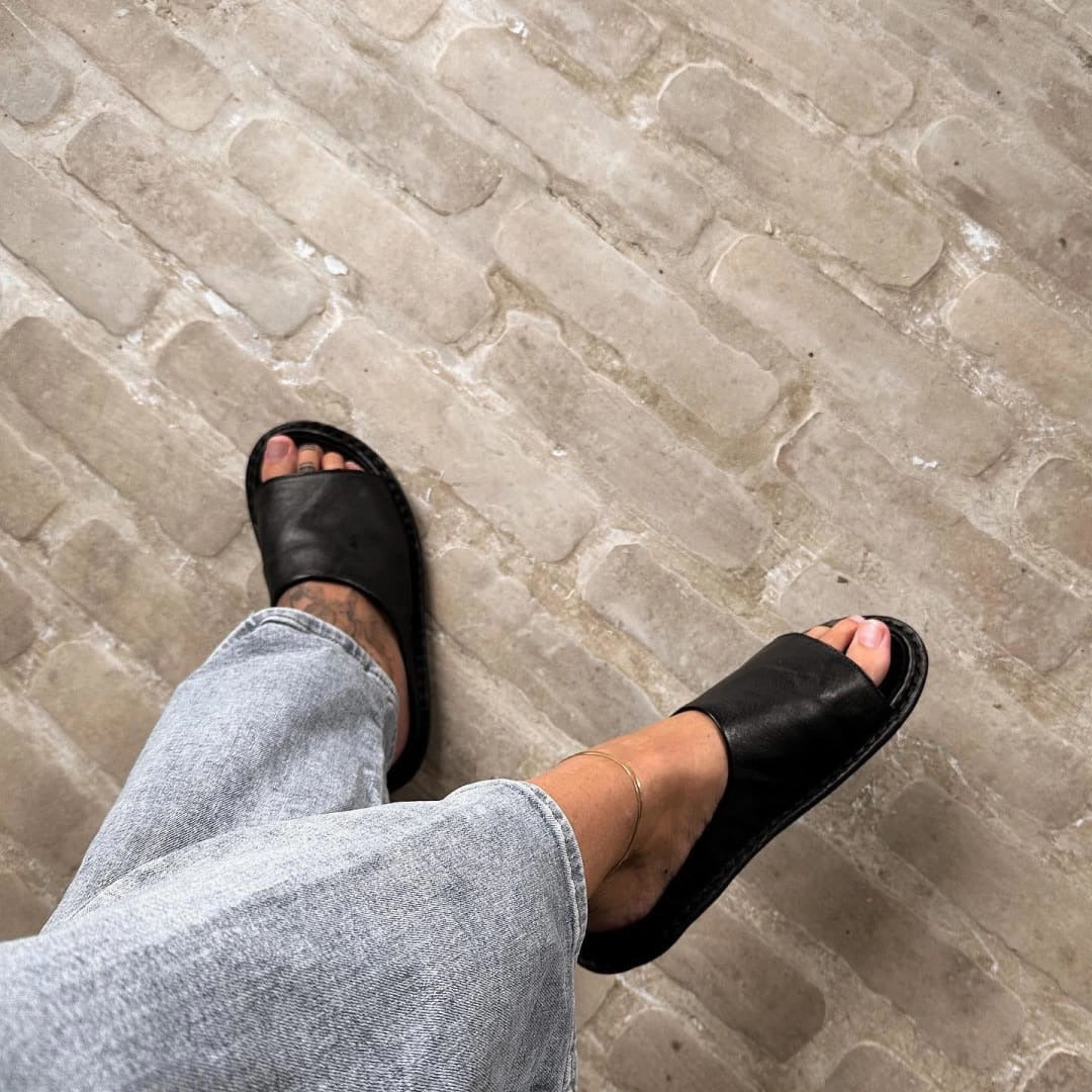 Saint Tropez | Leather | Preto Black Tech Knit