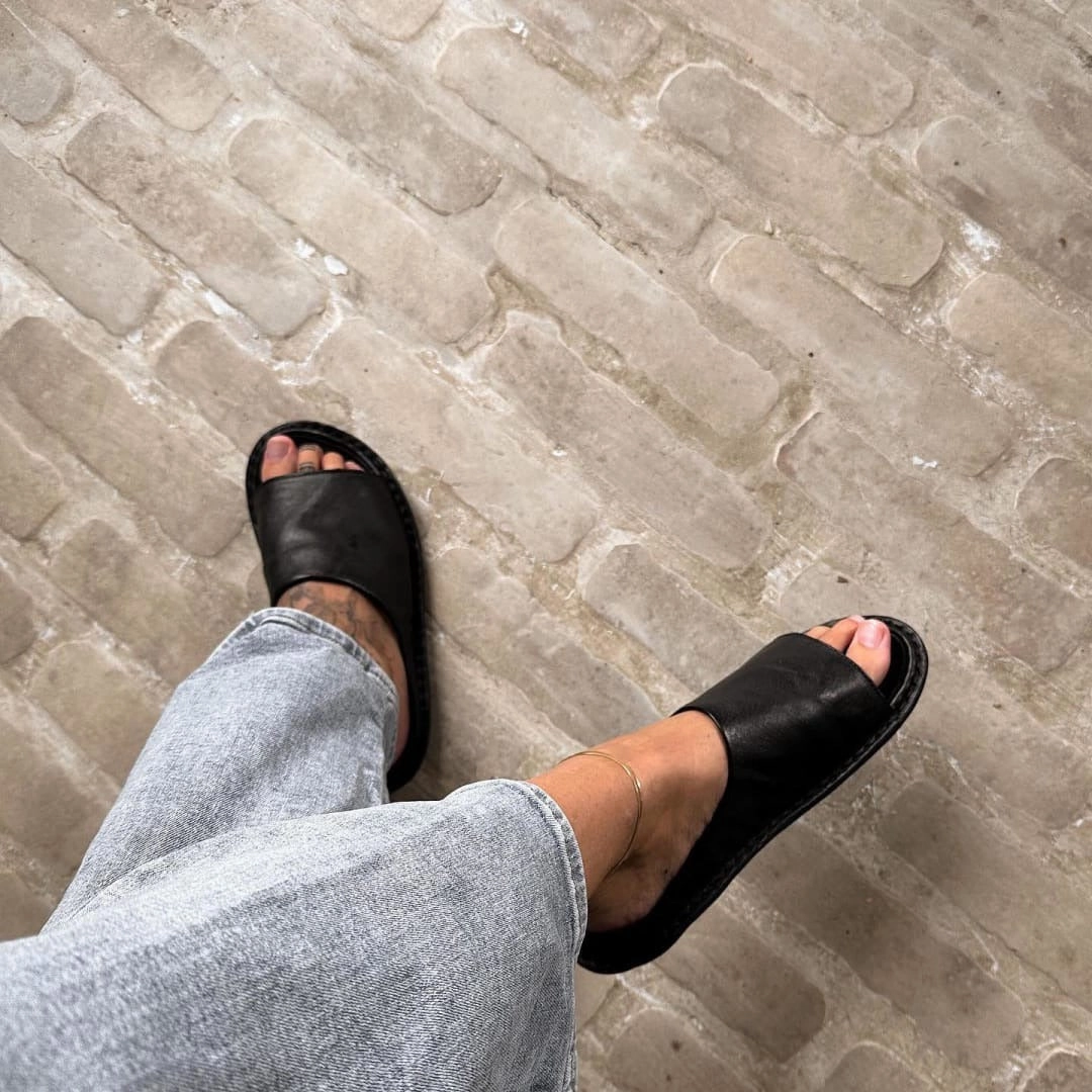 Saint Tropez | Leather | Preto Black Tech Knit