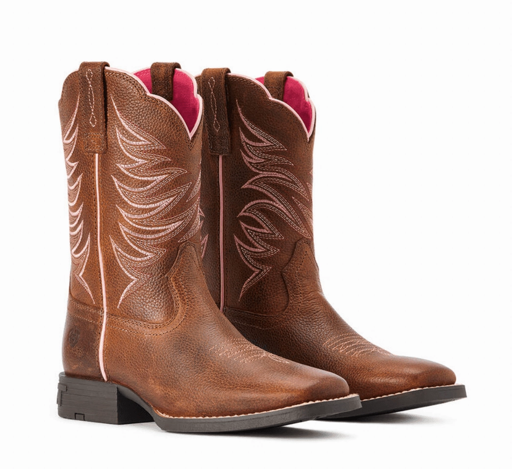 Cozy And Warm Ariat Children's/Youth Firecatcher Brown & Pink Western Cowgirl Boot 10042413