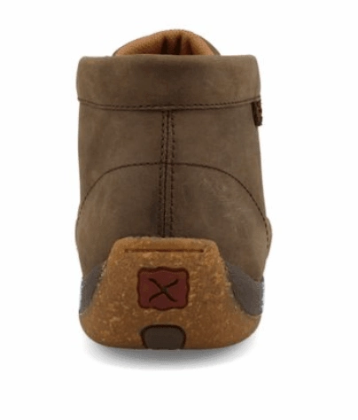 Cold Safe Tech Glow Twisted X Men's Shitake Brown Leather Chukka Driving Moc Shoe MDM0095