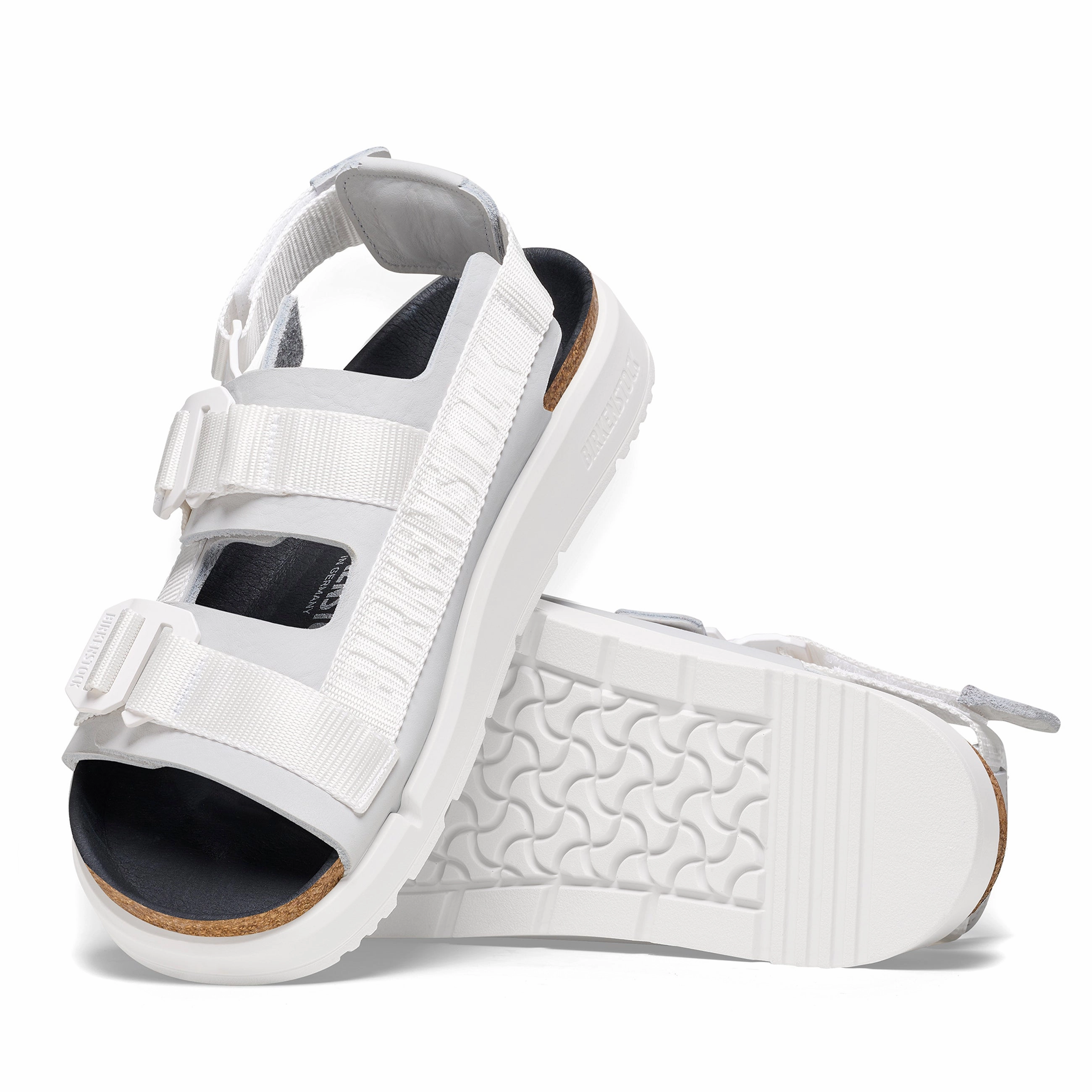 Quick Lock Casual Beach Shoes Shinjuku Antique White Natural Leather/Textile