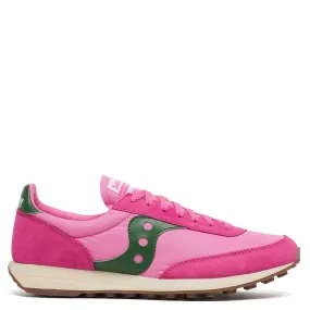 Padded Comfort Standing Workers Saucony Women's Trainer 80 in Pink/Forest