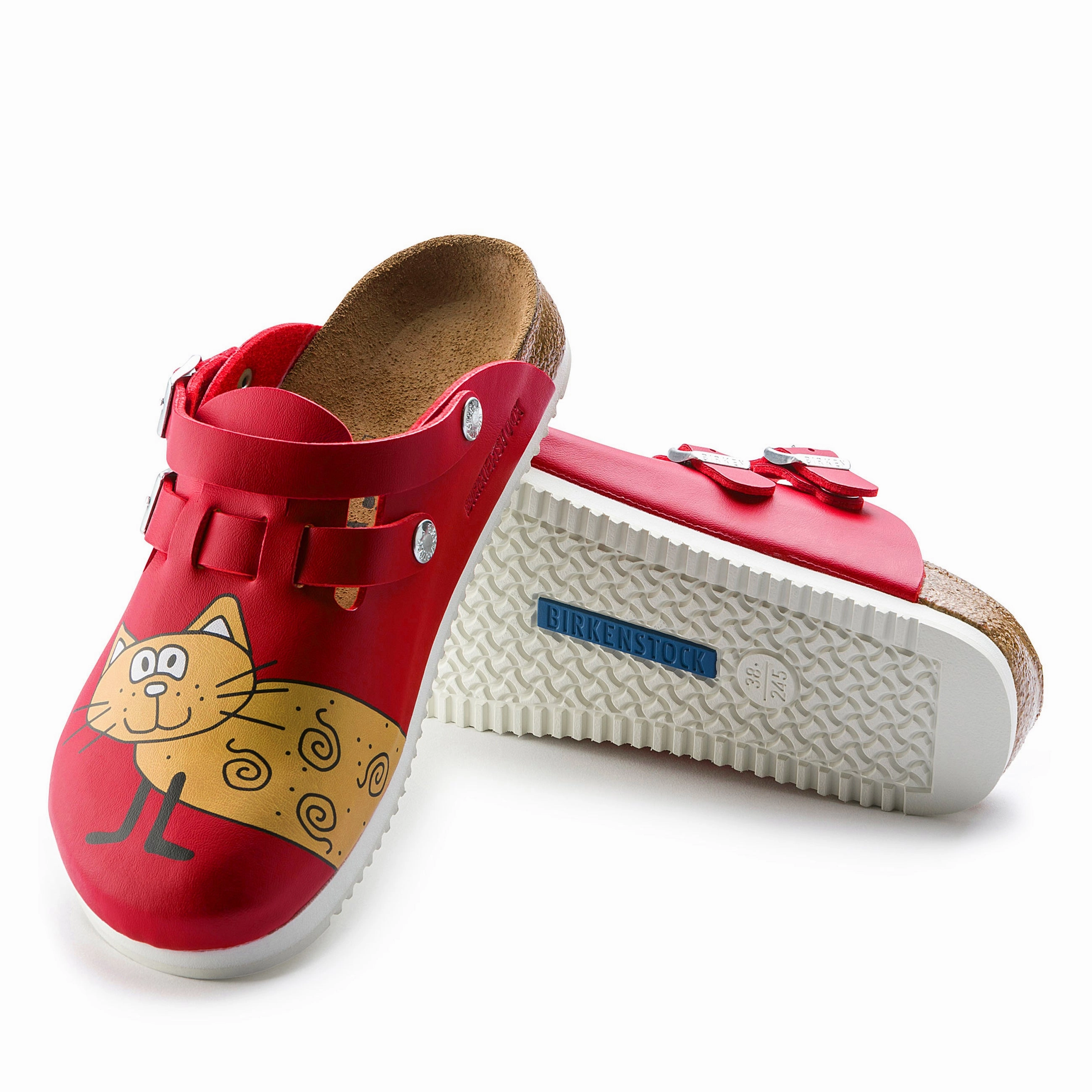 Stable Step Comfy Outdoor Shoes Kay Supergrip Red Cat Birko-Flor