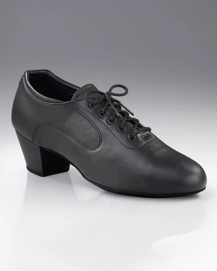 Charlie --  Men's 1.5"  Latin Ballroom Oxford -- Black Fire Red Anti Bacterial