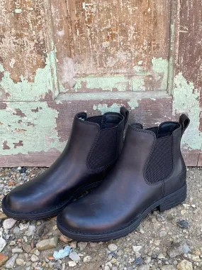 Slip-On Design Born Women's Cove Black Waterproof Leather Bootie Ankle Boots F55503