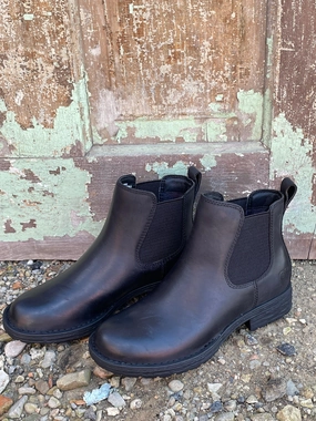 Slip-On Design Born Women's Cove Black Waterproof Leather Bootie Ankle Boots F55503