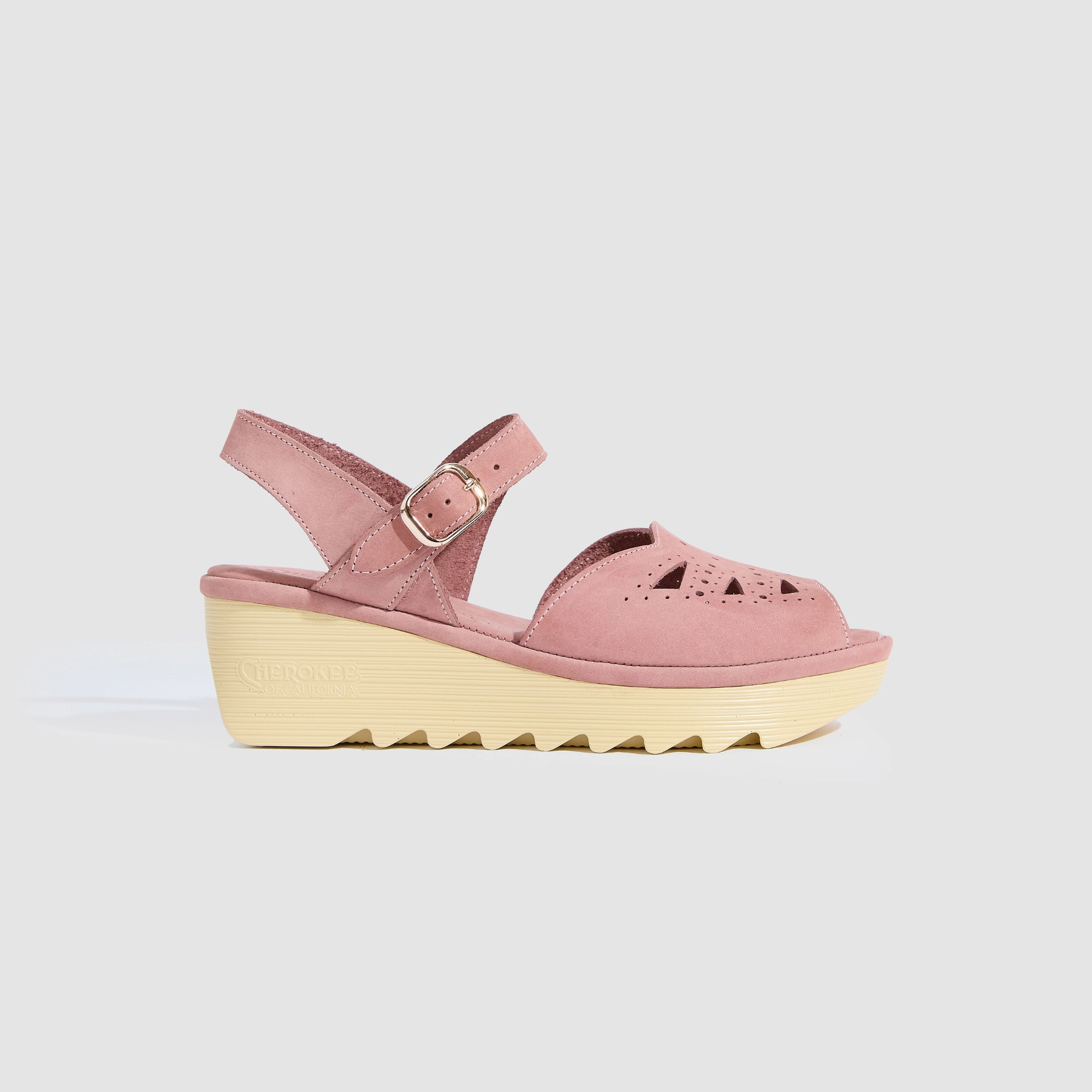 Wrap Around Strap Diana Mid Beep Rose - Nubuck Leather