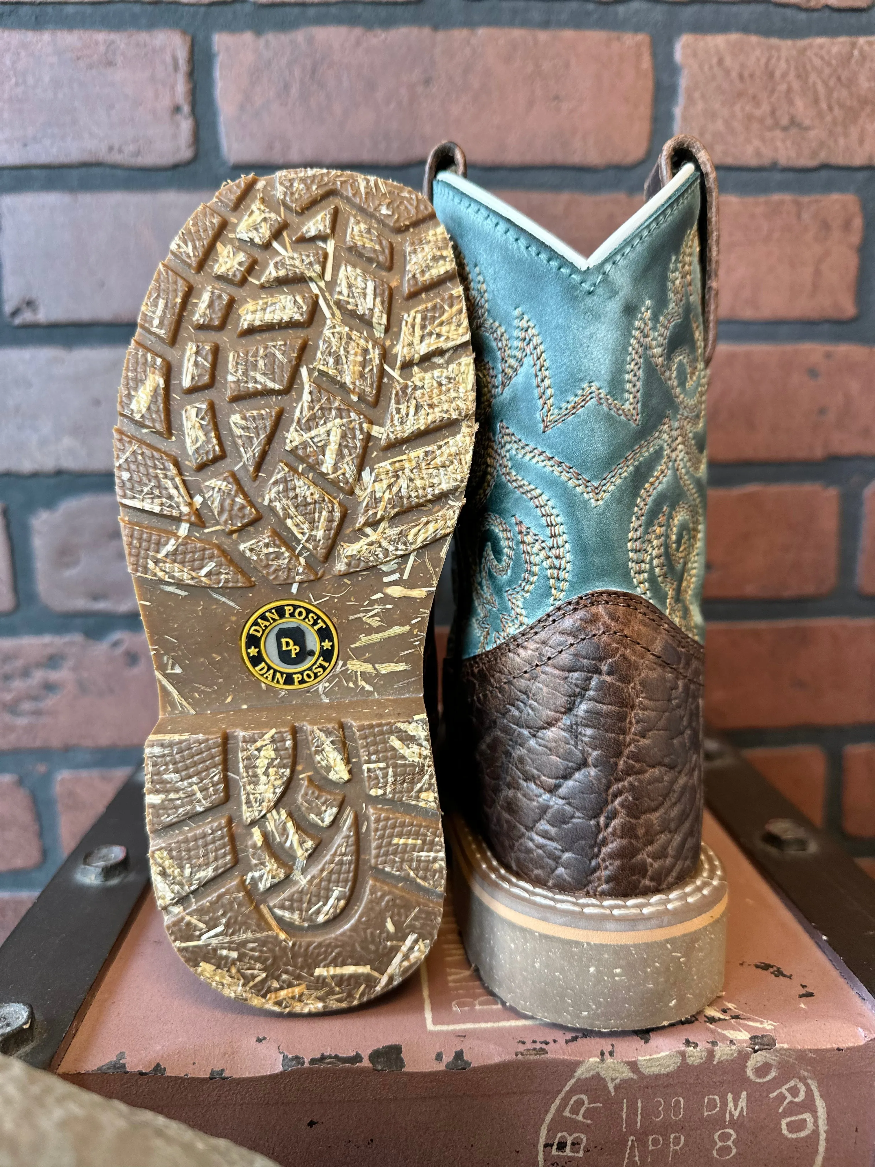 Durable Layer pack light Dan Post Children/Youth Brown Leather & Blue Top Lil' Brisbee Square Toe Western Cowboy Boot DPC2918 DPC3918