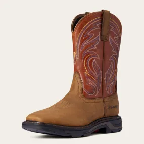Ariat Men's WorkHog XT Cottonwood Brown with Orange Top Work Boot 10038323 Versatile Choice