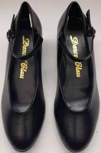 1.25" Chanel -- Women's Closed Toe Practice Ballroom Shoe -- Black Elegant Mood
