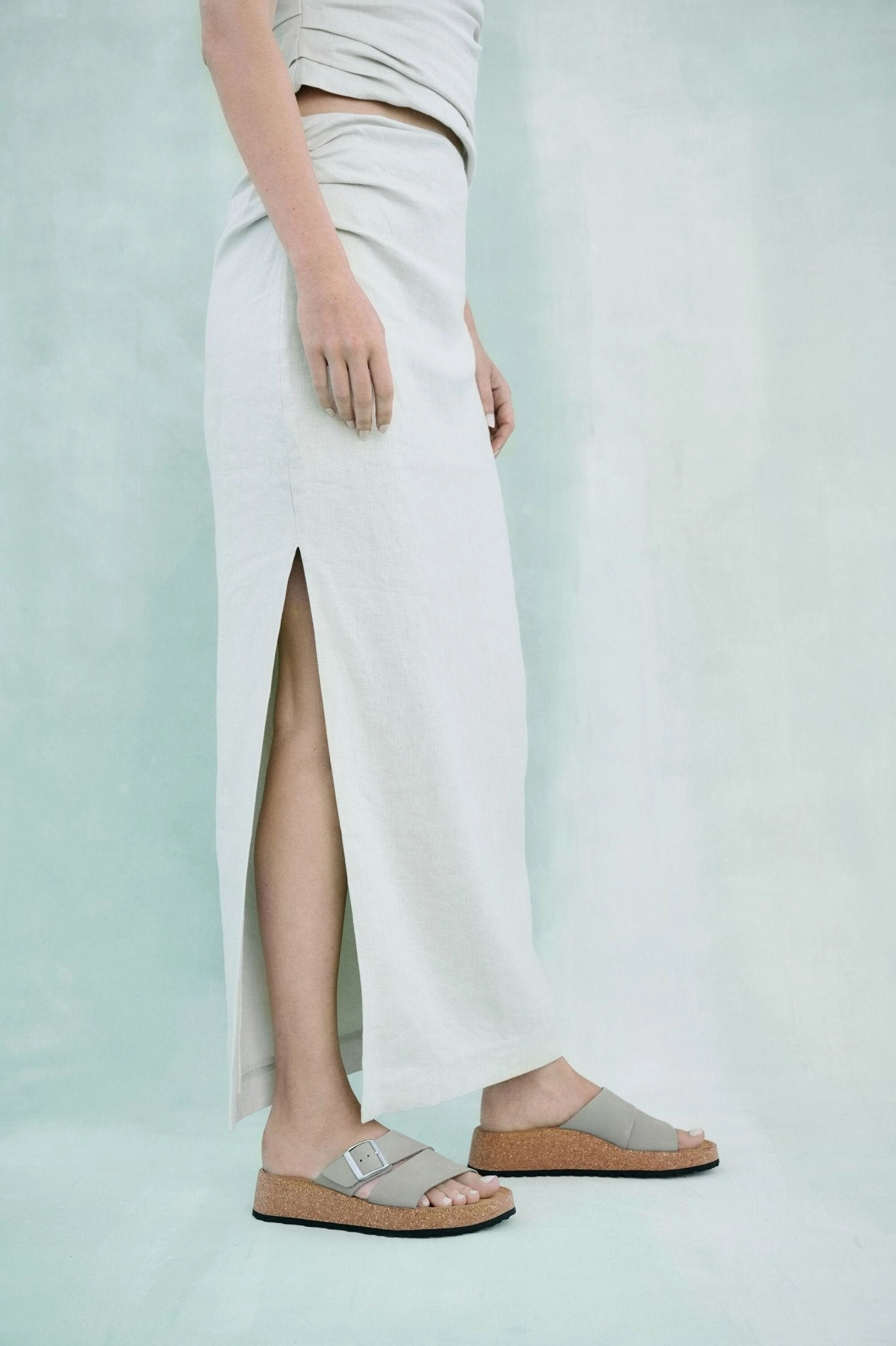 Heel Design Almina | Nubuck | Pure Sage