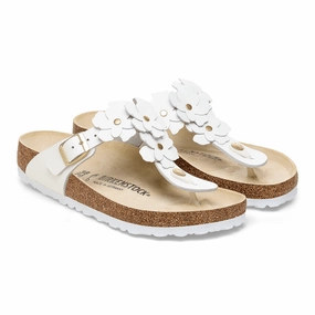 Summer Ready Shoes Gizeh Flower | Leather | White