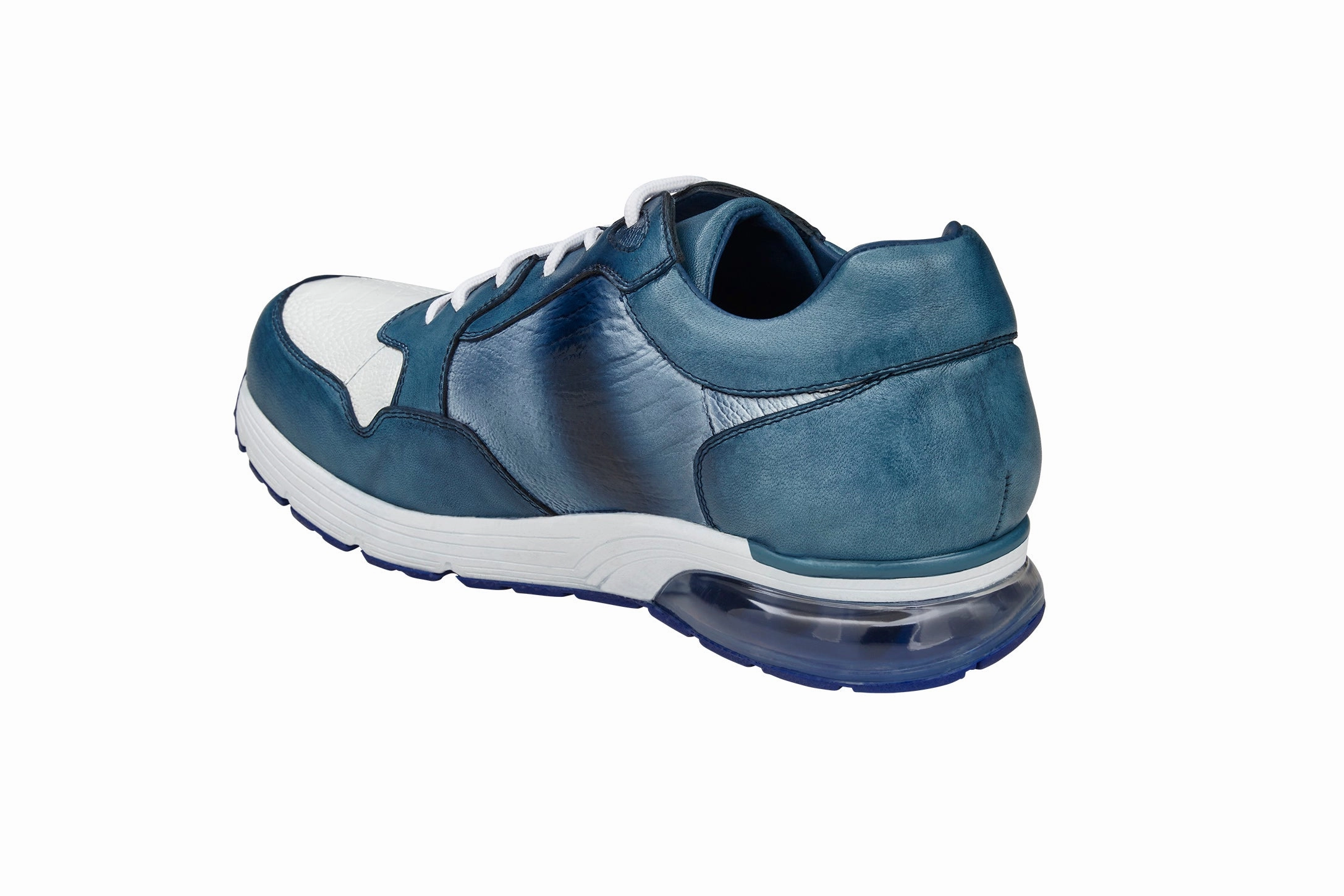 Gino - Ant. Caribbean Blue/White Crystal Glow