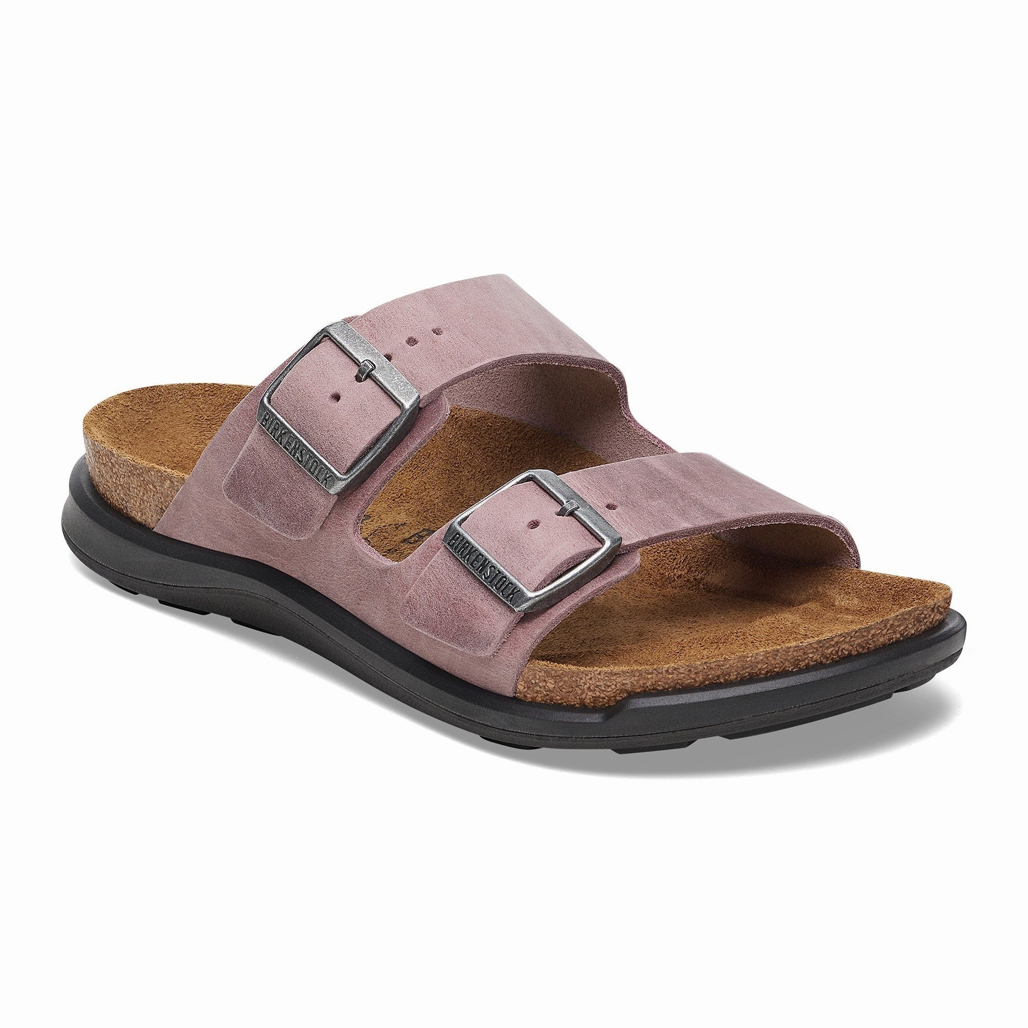Slide On Rubber Outsole Arizona Rugged | Oiled Leather | Lavender