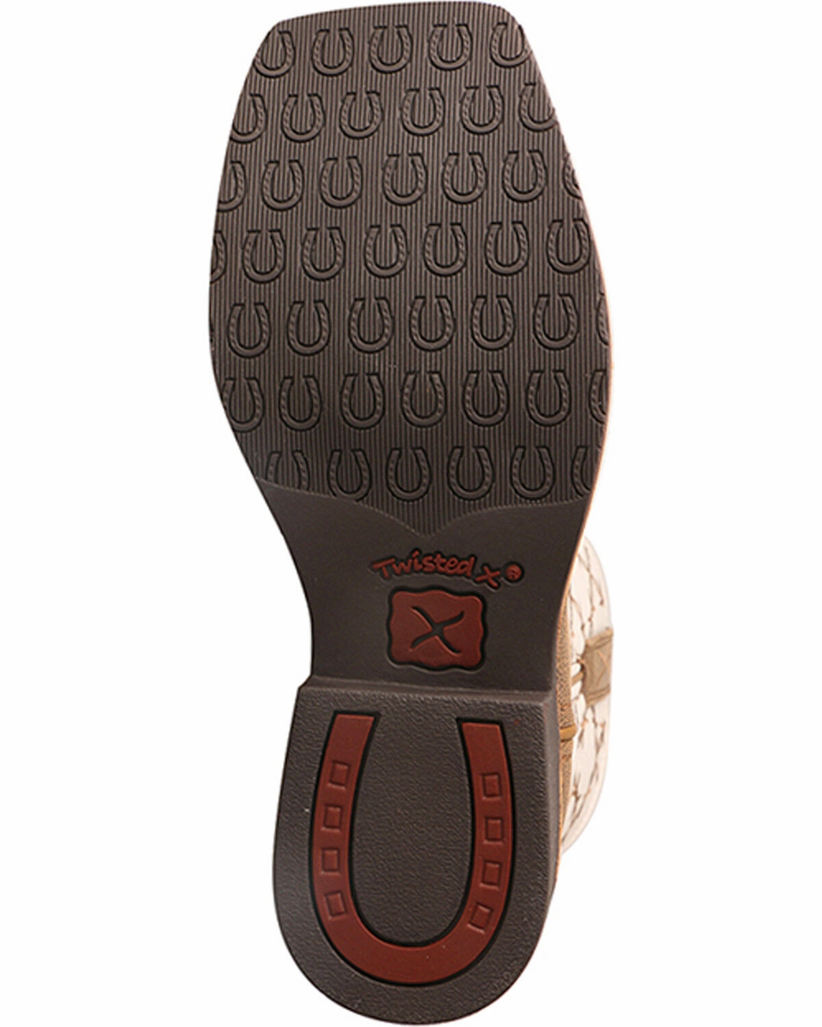 Enhanced grip Smooth Style Twisted X  Childrens Top Hand Bomber Leather & White Top Square Toe Cowboy Boot YTH0010