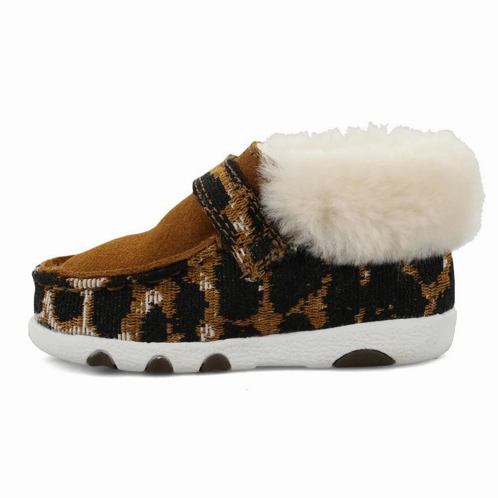 Twisted X Infant and Toddler Cheetah Print Driving Moc ICA0025 Canvas Lite Rugged Look